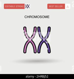 Icône de vecteur simple chromosome. Illustration de Vecteur