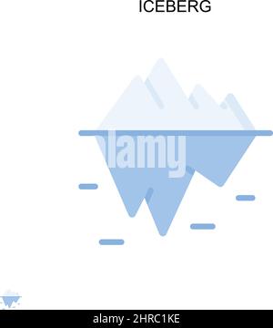 Icône de vecteur simple iceberg.Modèle de conception de symbole d'illustration pour élément d'interface utilisateur Web mobile. Illustration de Vecteur