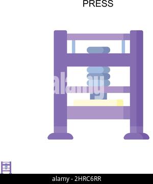 Appuyez sur l'icône vecteur simple. Modèle de conception de symbole d'illustration pour élément d'interface utilisateur Web mobile. Illustration de Vecteur