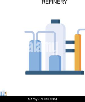 Icône de vecteur simple de raffinerie. Modèle de conception de symbole d'illustration pour élément d'interface utilisateur Web mobile. Illustration de Vecteur