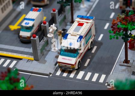 LEGO Ambulance for Emergencies Banque D'Images