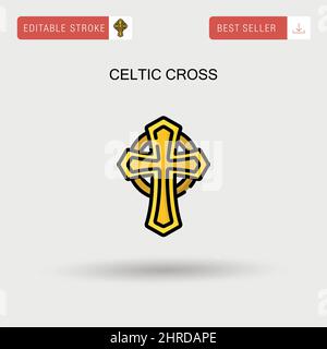 Icône de vecteur simple Celtic Cross. Illustration de Vecteur