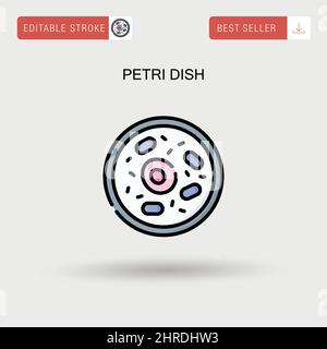 Icône de vecteur simple de boîte de Pétri. Illustration de Vecteur