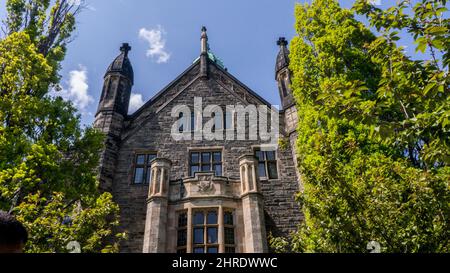 Construction du Trinity College au Canada Banque D'Images