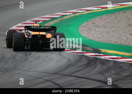 Circuit de Barcelone-Catalunya, Barcelone, Espagne, 25 février 2022, Lando Norris (GBR) - McLaren MCL36 pendant la session d'essai avant-saison avant le Championnat du monde de Formule 1 2022 de la FIA - Championnat de Formule 1 crédit: Live Media Publishing Group/Alay Live News Banque D'Images