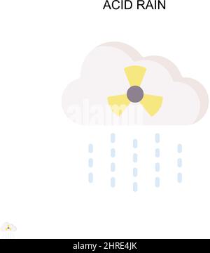 Icône vecteur simple de pluie acide.Modèle de conception de symbole d'illustration pour élément d'interface utilisateur Web mobile. Illustration de Vecteur