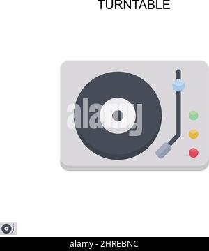 Icône de vecteur simple de plateau tournant.Modèle de conception de symbole d'illustration pour élément d'interface utilisateur Web mobile. Illustration de Vecteur