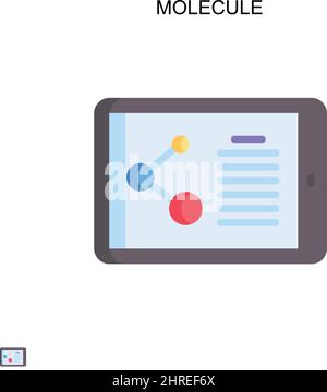 Icône de vecteur simple de molécule.Modèle de conception de symbole d'illustration pour élément d'interface utilisateur Web mobile. Illustration de Vecteur