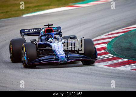Barcelone, Espagne. 25th févr. 2022. Alexander Albon de Williams pendant le troisième jour de F1 essais au circuit de Barcelone-Catalunya le 25 février 2022 à Barcelone, Espagne. Credit: Marco Canoniero / Alamy Live News Banque D'Images