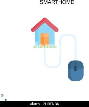 Icône de vecteur simple Smarthome. Modèle de conception de symbole d'illustration pour élément d'interface utilisateur Web mobile. Illustration de Vecteur
