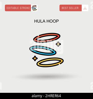 Icône de vecteur simple hula Hoop. Illustration de Vecteur