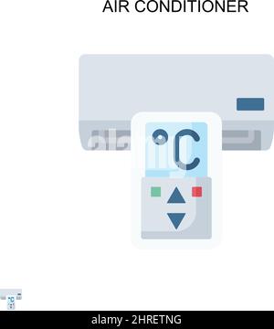 Icône de vecteur simple du climatiseur.Modèle de conception de symbole d'illustration pour élément d'interface utilisateur Web mobile. Illustration de Vecteur