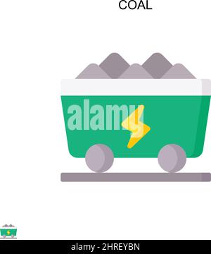 Icône de vecteur simple de charbon.Modèle de conception de symbole d'illustration pour élément d'interface utilisateur Web mobile. Illustration de Vecteur