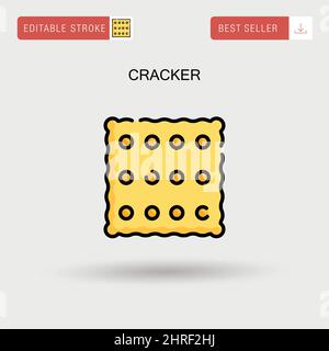 Icône de vecteur simple de Cracker. Illustration de Vecteur