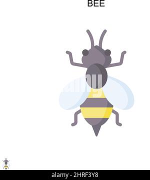 Icône de vecteur simple Bee.Modèle de conception de symbole d'illustration pour élément d'interface utilisateur Web mobile. Illustration de Vecteur