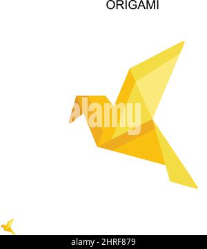 Icône vecteur simple origami.Modèle de conception de symbole d'illustration pour élément d'interface utilisateur Web mobile. Illustration de Vecteur