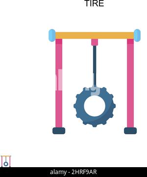 Icône de vecteur simple de pneu. Modèle de conception de symbole d'illustration pour élément d'interface utilisateur Web mobile. Illustration de Vecteur