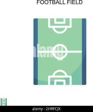 Icône de vecteur simple de terrain de football. Modèle de conception de symbole d'illustration pour élément d'interface utilisateur Web mobile. Illustration de Vecteur