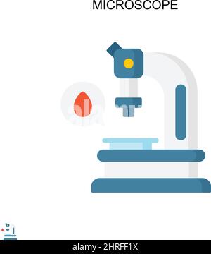 Icône de vecteur simple du microscope.Modèle de conception de symbole d'illustration pour élément d'interface utilisateur Web mobile. Illustration de Vecteur