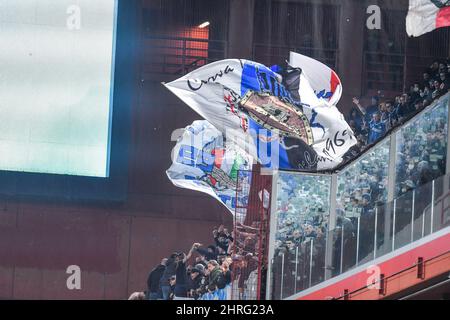 Gênes, Italie. 25th févr. 2022. Stade Luigi Ferraris, Genova, Italie, 25 février 2022, Supporters Inter pendant Gênes CFC vs Inter - FC Internazionale - italien football série A Match Credit: Live Media Publishing Group/Alay Live News Banque D'Images