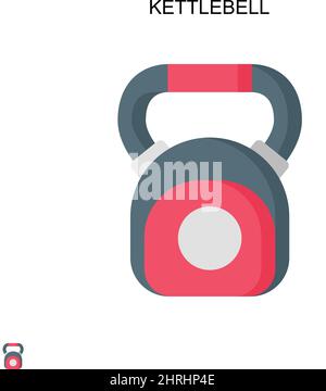 Icône de vecteur simple kettlebell.Modèle de conception de symbole d'illustration pour élément d'interface utilisateur Web mobile. Illustration de Vecteur