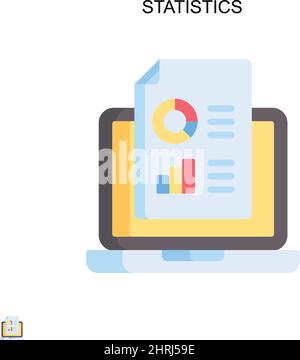 Icône de vecteur simple de statistiques.Modèle de conception de symbole d'illustration pour élément d'interface utilisateur Web mobile. Illustration de Vecteur