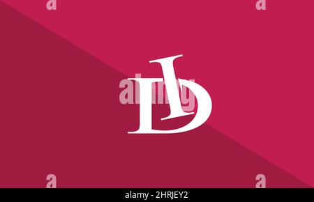 Lettres de l'alphabet initiales Monogram logo ID, DI, I et D Illustration de Vecteur