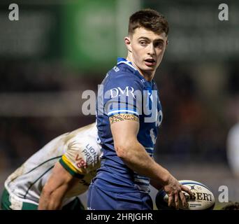 Manchester, Royaume-Uni. 25th févr. 2022. 25th février 2022 ; AJ Bell Stadium, sale, Angleterre ; Gallagher Premiership rugby, Vente versus London Irish: Raffi Quirke of sale Sharks Credit: Action plus Sports Images/Alamy Live News Banque D'Images