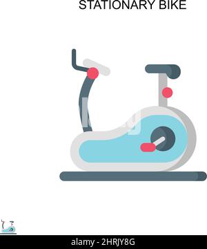 Vélo d'appartement icône vecteur simple.Modèle de conception de symbole d'illustration pour élément d'interface utilisateur Web mobile. Illustration de Vecteur