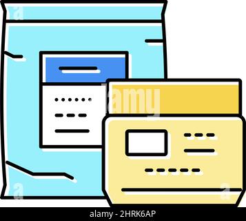 alginate masque visage paquets couleur icône illustration vectorielle Illustration de Vecteur