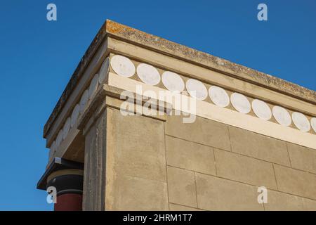 Détail du Palais de Knossos, Crète, Grèce Banque D'Images