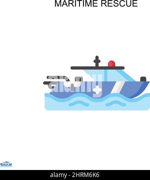 Icône de vecteur simple de sauvetage maritime. Modèle de conception de symbole d'illustration pour élément d'interface utilisateur Web mobile. Illustration de Vecteur