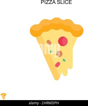 Icône de vecteur simple de tranche de pizza.Modèle de conception de symbole d'illustration pour élément d'interface utilisateur Web mobile. Illustration de Vecteur