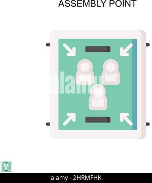 Icône de vecteur simple de point d'assemblage. Modèle de conception de symbole d'illustration pour élément d'interface utilisateur Web mobile. Illustration de Vecteur