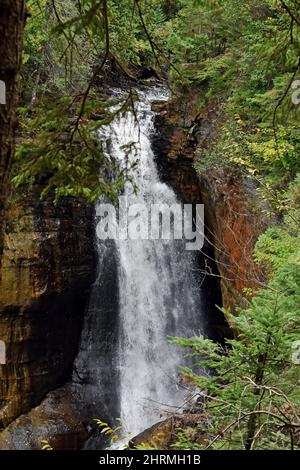 Mineurs Falls dans la péninsule supérieure du Michigan près de Munising dans Pictured Rocks National Lakeshore Banque D'Images