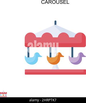 Icône de vecteur simple carrousel. Modèle de conception de symbole d'illustration pour élément d'interface utilisateur Web mobile. Illustration de Vecteur