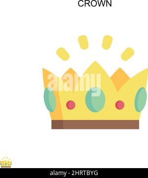 Icône de vecteur simple Crown.Modèle de conception de symbole d'illustration pour élément d'interface utilisateur Web mobile. Illustration de Vecteur