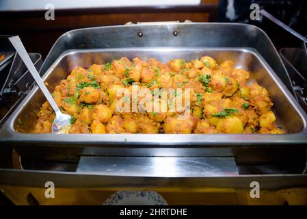 Cuisine indienne - Paneer bourré dum aloo. Banque D'Images