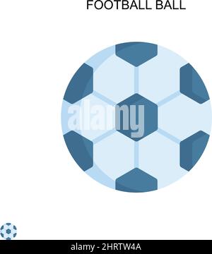 Ballon de football icône vecteur simple. Modèle de conception de symbole d'illustration pour élément d'interface utilisateur Web mobile. Illustration de Vecteur