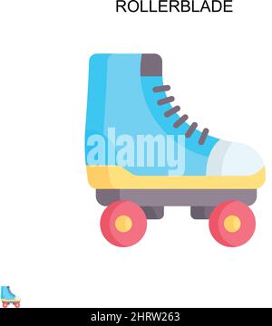 Icône de vecteur simple de rollerblade. Modèle de conception de symbole d'illustration pour élément d'interface utilisateur Web mobile. Illustration de Vecteur