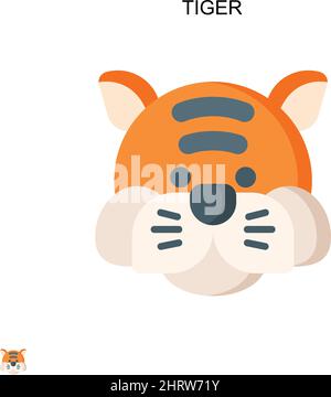 Icône de vecteur simple Tiger.Modèle de conception de symbole d'illustration pour élément d'interface utilisateur Web mobile. Illustration de Vecteur