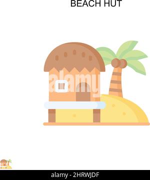 Icône de vecteur simple de Beach Hut.Modèle de conception de symbole d'illustration pour élément d'interface utilisateur Web mobile. Illustration de Vecteur