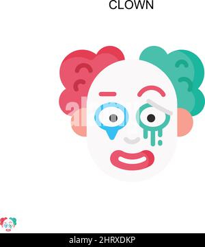 Icône de vecteur simple Clown.Modèle de conception de symbole d'illustration pour élément d'interface utilisateur Web mobile. Illustration de Vecteur