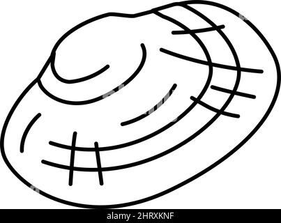illustration vectorielle de l'icône en forme de clam de manille Illustration de Vecteur
