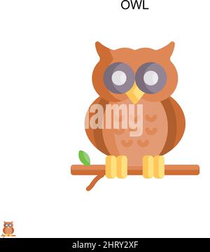 Icône de vecteur simple Owl.Modèle de conception de symbole d'illustration pour élément d'interface utilisateur Web mobile. Illustration de Vecteur