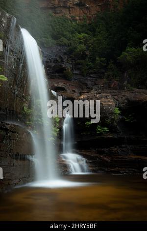 Wentworth Falls situé dans Blue Mountains Australie Banque D'Images