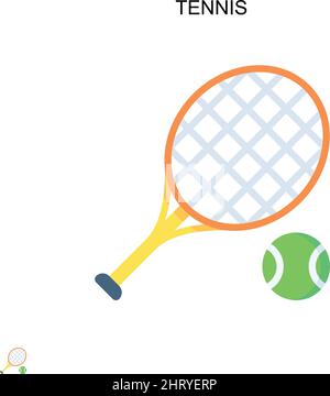 Icône de vecteur simple de tennis.Modèle de conception de symbole d'illustration pour élément d'interface utilisateur Web mobile. Illustration de Vecteur