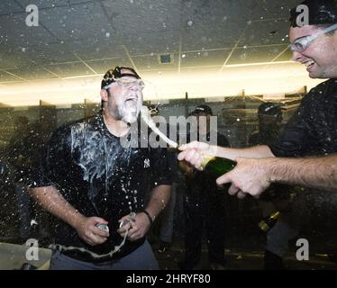 New York Yankees pitcher Joba Chamberlain is shown with his two-year-old son  Karter during their spring training baseball game at Steinbrenner Field in  Tampa, FL. (AP Photo/Kathy Willens Stock Photo - Alamy