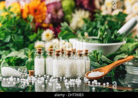 Traitement de l'homéopathie Banque D'Images