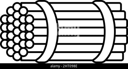 illustration vectorielle de l'icône de ligne de renforcement de fil Illustration de Vecteur